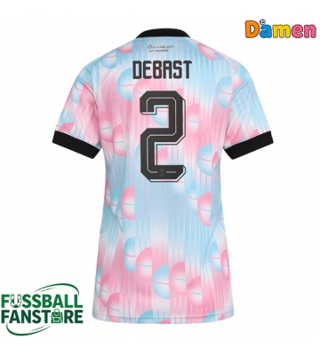 Belgien Zeno Debast #2 Replik Auswärtstrikot Damen WM 2026 Kurzarm